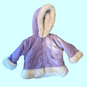 Vintage Weather Tamer Faux Fur Shearling Reversible Lilac Pennylane Jacket 2T